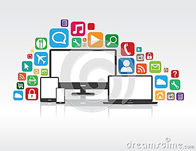 Lots of Apps Vector Illustration