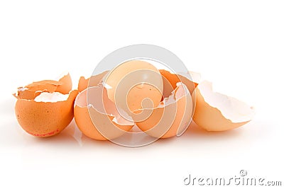 Lots of broken egg shells Stock Photo