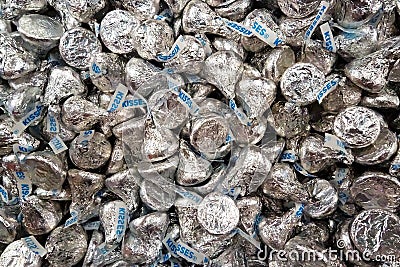 Lots of Hershey Chocolate Kisses Editorial Stock Photo