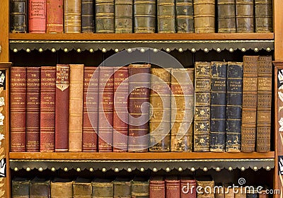 Lots of old books in a library Stock Photo