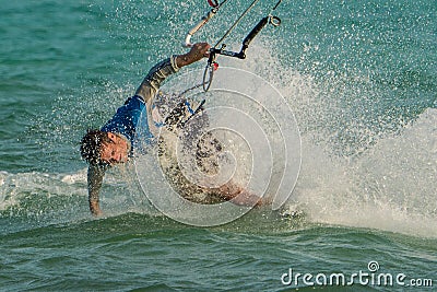 Lots of people go to Zanzibar for kitesurfing. Tanzania Editorial Stock Photo