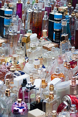 Lots of perfume bottles Editorial Stock Photo
