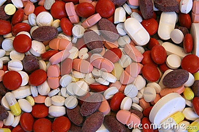 Lots of pills Stock Photo