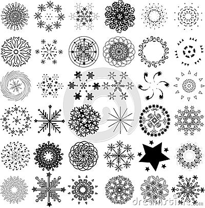 Lots of snowflake Stock Photo