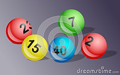 Lottery balls Stock Photo