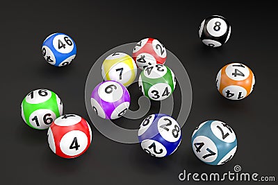 Lottery balls Stock Photo