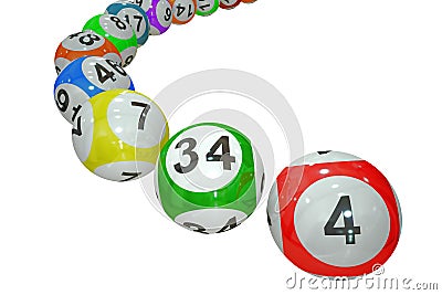 Lottery balls Stock Photo