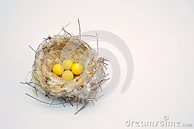 Lottery balls in a nest Stock Photo