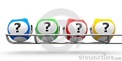 Lottery balls question Stock Photo