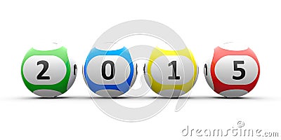 Lottery balls 2015 Stock Photo