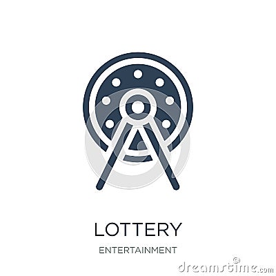 lottery icon in trendy design style. lottery icon isolated on white background. lottery vector icon simple and modern flat symbol Vector Illustration