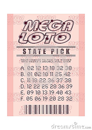 Lottery ticket Vector Illustration