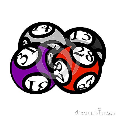 Lotto Balls Icon Vector Illustration