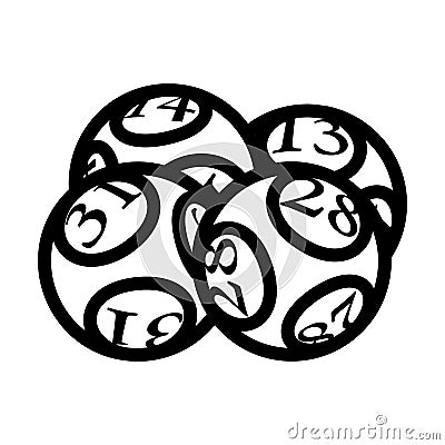 Lotto Balls Icon Vector Illustration