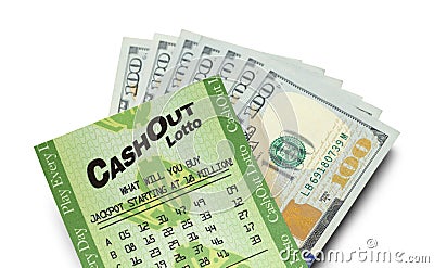 Lotto Cash Close Up Stock Photo