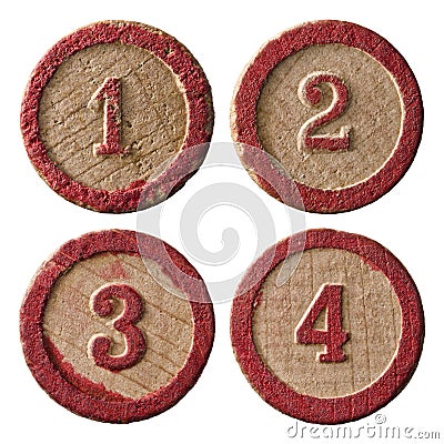 Lotto Numbers One Two Three Four Stock Photo
