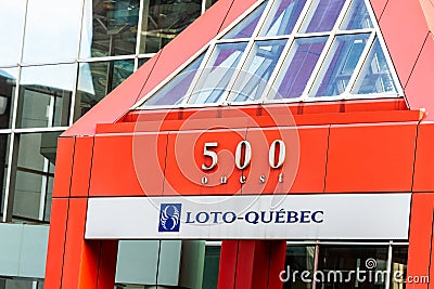 Lotto Quebec building montreal 500 ouest Editorial Stock Photo