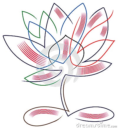 Lotus abstract Vector Illustration