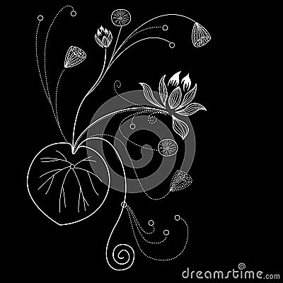 Lotus background Vector Illustration