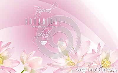 Lotus flower banner Vector Illustration