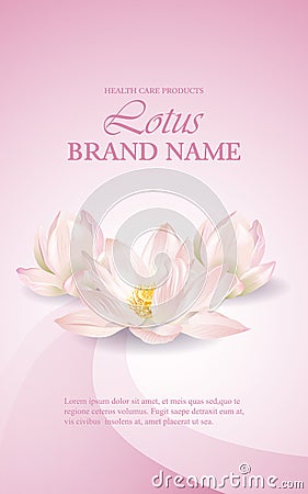 Lotus flower banner Vector Illustration