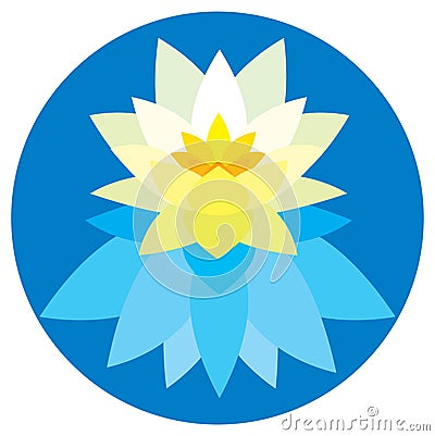 Lotus flower icon application Stock Photo