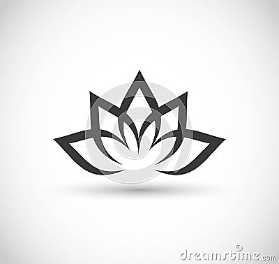 Lotus flower icon vector Vector Illustration