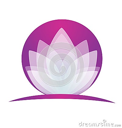 Lotus flower logo application Vector Illustration