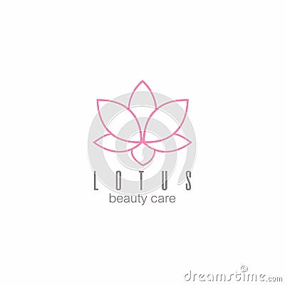 Lotus Flower Logo Beauty Care Logo Vector Design Vector Illustration