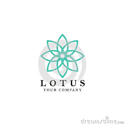 Lotus Flower logo design inspiration Vector Illustration