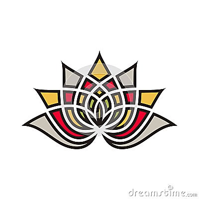 Lotus flower logo design Vector Illustration