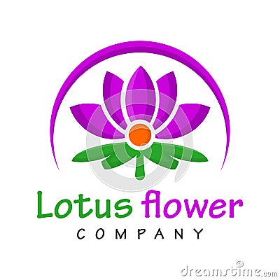 Lotus flower logo design Vector Illustration