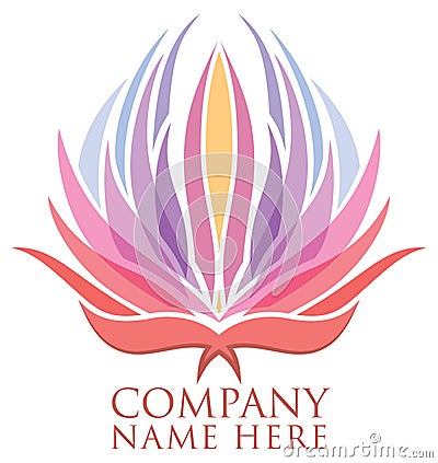 Lotus Flower Logo Vector Illustration