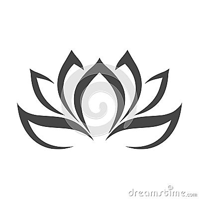 Lotus flower logo, Lotus flower icon, simple vector illustration Vector Illustration