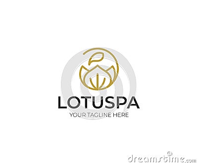Lotus Flower Logo Template. Beauty Salon Vector Design Vector Illustration