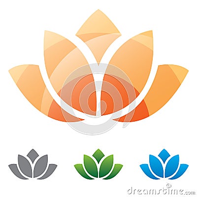 Lotus flower silhouette icon Vector Illustration