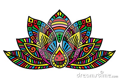 Lotus flower tattoo Vector Illustration