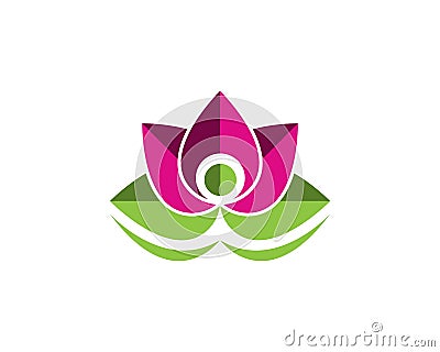 Lotus flowers logodesign Template icon Vector Illustration