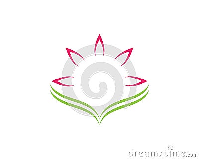 Lotus flowers logos Template icon Vector Illustration