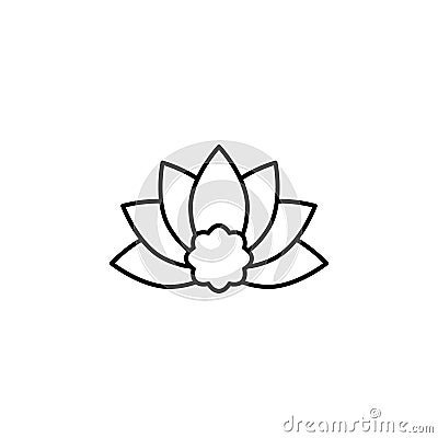 lotus icon. Simple thin line, outline illustration of Beauty icons for UI and UX, website or mobile application Cartoon Illustration