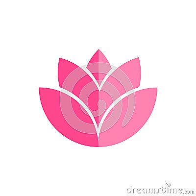 Lotus icon vector sign and symbol isolated on white background Vector Illustration