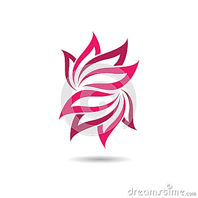 Lotus logo flower vector icon Vector Illustration