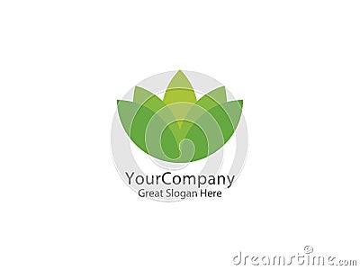 Lotus Logo Icon. green natural logo Template Vector Illustration Vector Illustration