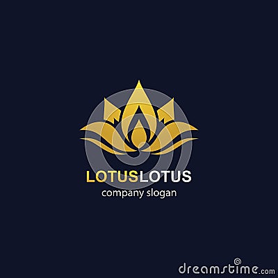 Lotus logo template vector icon Vector Illustration