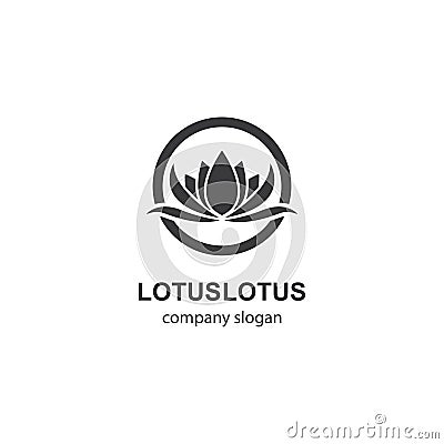 Lotus logo template vector icon Vector Illustration
