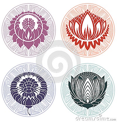 Lotus Logo Templates Vector Illustration