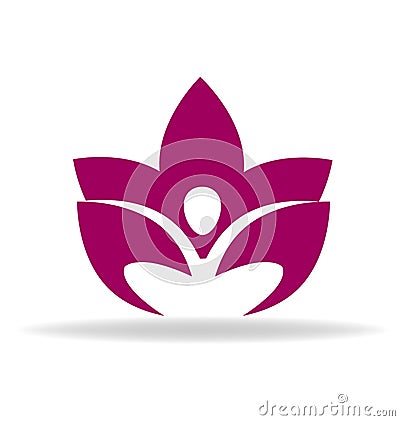Lotus man flower Vector Illustration