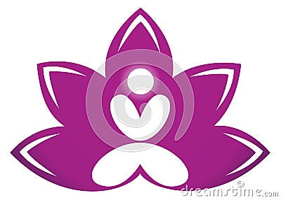 Lotus meditation Vector Illustration