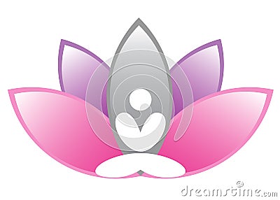 Lotus meditation Vector Illustration