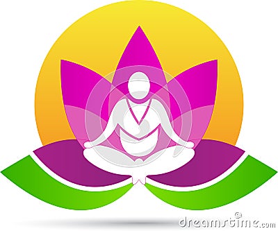 Lotus meditation yoga Vector Illustration